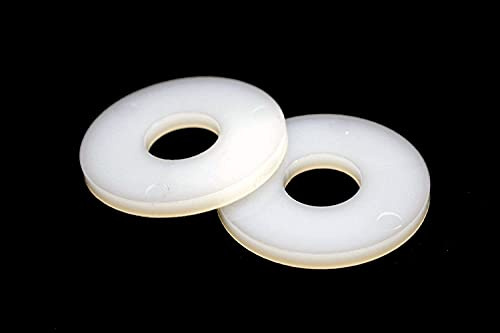 TERF® Arandela M20 de nailon blanco tamaño M20 / 20 mm ID (agujero) x 60 mm de diámetro exterior x 4 mm de grosor, arandelas de nailon blanco – Paquete de 4