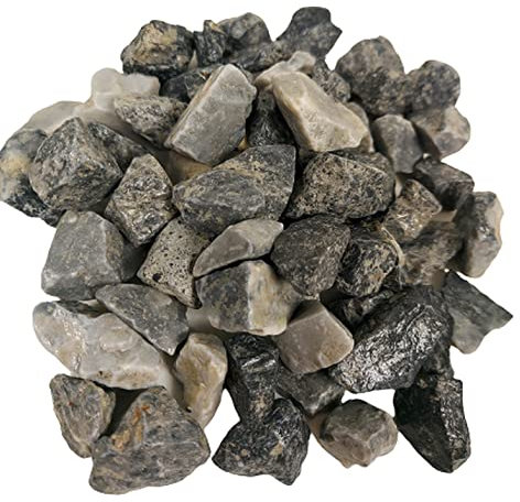 Ice Blue Ziersplitt Körnung 16-32 mm Splitt Gartenkies Teichkies Dekokies Deko Wegkies Zierkies für Hof und Garten Icy Blue Kristall Blau (1)