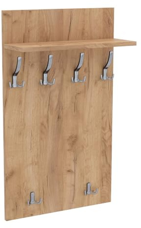 AKKE Garderobenpaneel, Wandgarderobe, PVC Maxi, Goldenes Craft, 120cm x 60 cm