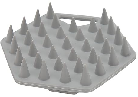Gesichtspeelingbürste, Tiefenreinigung, Weiche Silikon-Gesichtsbartbürste mit Saugnapf, Gesichtspeeling (grau)