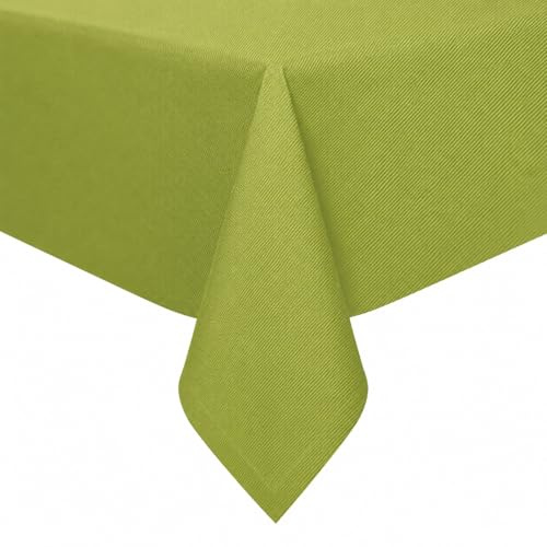 Tischdecke Outdoor Wetterfest - Gartentischdecke wetterfest mit Lotuseffekt - Abwaschbare Tischdecke für Garten Gartentisch (Grün, 130x220cm Rechteckig)