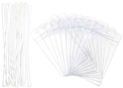 PACKOVE 10 Stück Transparente Gepäckanhänger Ausweis-Abzeichen Etiketten Anhänger Gepäckgriff Verpackung Karneval Kreuzfahrt Gepäckanhänger Kofferanhänger Hülle