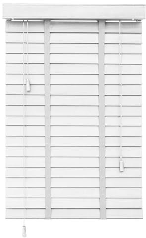 Pealihuy Weiße Holzjalousien, Verdunkelung/Wärmedämmung, Innenjalousien, 50 mm breite Lamellen, Fensterläden, Jalousien aus echtem Holz mit Klebeband (Size : 130x200cm/51x78.5in)