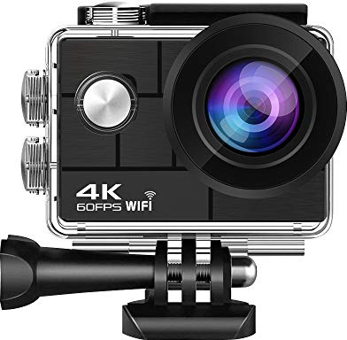 Winnes 4K Action cam mit 2.0 Zoll Bildschirm, unterwasserkamera 30m Wasserdicht 170°Weitwinkel,Sports Kamera mit Zubehör Kits, Stabilisierung, Unterstützt 64G Speicher