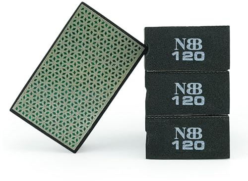 NBB Diamantslip/poleringsplatta diamantslipning/poleringsblock med flexibel svampbaksida för slipning sten granit keramik kakel glas trä metall (4, 120#)