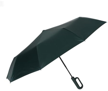 JEWEDECO Parapluie Pliant Compact 10 Baleines Noir Revêtement Anti-uv Pliable Automatique Pour Voyage Et Pluie, Petit Parapluie Léger Et Résistant Extérieur Vert