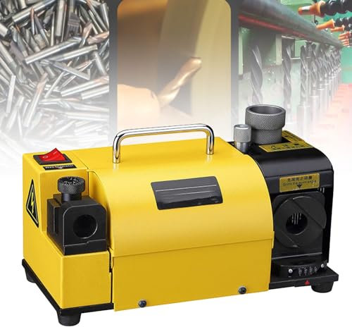 Hydravex Bohrerschärfer 3–20 mm, tragbarer Bohrerschleifer, Schaftfräser-Nachschärfer mit 18 Aufnahmen, Winkel einstellbar 95°–140°, hochpräzises CBN-Rad für HSS
