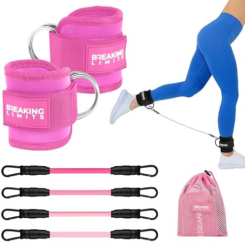 Breaking Limits Po Trainer für Zuhause - Sport Geräte für Zuhause - Fußschlaufen Kabelzug - Fußmanschetten für Fitnessgeräte - Booty Trainer