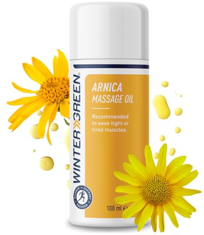 Wintergreen Arnica Massage Oil for Muscle Pain Relief | Blend of Arnica, Calendula & Essential Oils for Inflammation and Sore Muscle Recovery | Ideal for Sports, Deep Tissue Massage (100 ml)