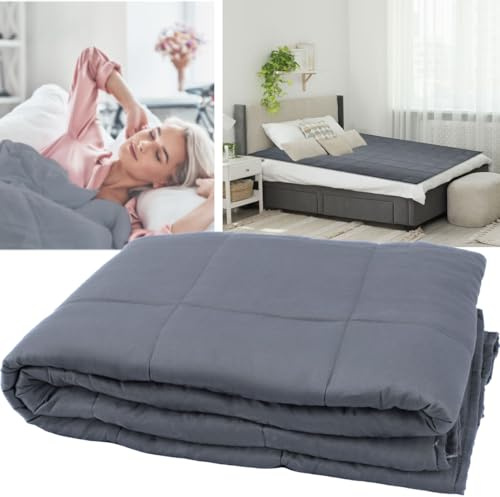Casativo Komfort Gewichtsdecke 150 x 200cm, 7kg – Premium Baumwolle & Glasperlen für Tiefe Entspannung, besseren Schlaf & Stressreduktion