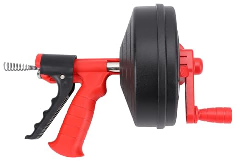 ZASCHMOY Resorte de Acero Al Manganeso 65 Accionado por Taladro/Manual de Serpiente de Drenaje, Removedor de Obstrucciones Flexible de Alta Dureza para Inodoro y Cocina, Resorte de 10m (ABS, acero