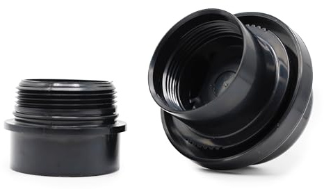 JB Products Air Admittance Valve AAV, 20 DFU – 2″ x 1-1/2″ with Threaded Adapter, ABS Construction Plumbing Vent Valve for Drainage Systems (Black)