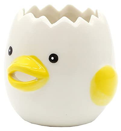 Lankater Egg Separator Ceramic Egg White Yolk Separator Kitchen Small Utensil Baking Tool,Small Chicken Modeling Egg Separator