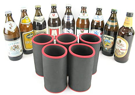 asiahouse24 Set di 5 refrigeratori per bevande bavaresi – refrigeratore per bottiglie di birra – refrigeratore per bottiglie di birra standard da 0,5 l – refrigeratore di qualità modello 2023 (set da