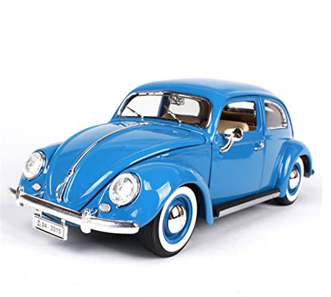 LANUVA Meilleur Cadeau 1/18 pour 1955 Coccinelle Coulée De Métal Modèle De Voiture Vintage Adulte Classique Objets De Collection ( Color : Bleu )