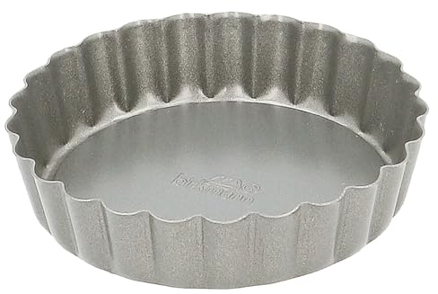 RBV Birkmann Mini Tart Mould – Grey – Diameter 10 cm – Carbon Steel – Non-Stick Coating