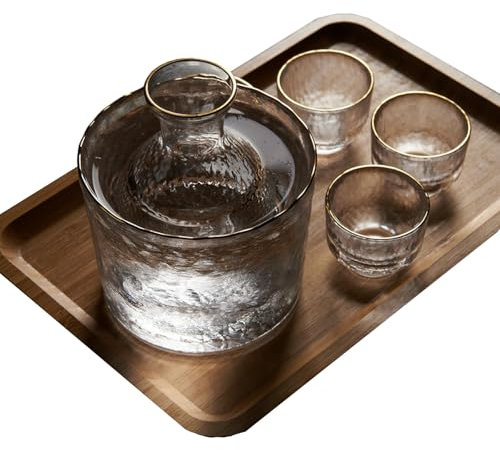 Japanisches Glas Weinkrug Hammermuster Baijiu Tasse - Phnom Penh 6-teiliges Set