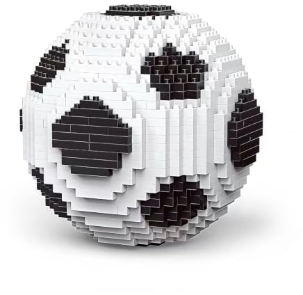 COONE 800 Teile 3D Fußball Baustein Set, STEM Micro Klemmbausteine Modell, Realistisches Fußball Puzzle für Jungen & Erwachsene, Kreatives Geschenk für Fußballfans (9.5cm)​​