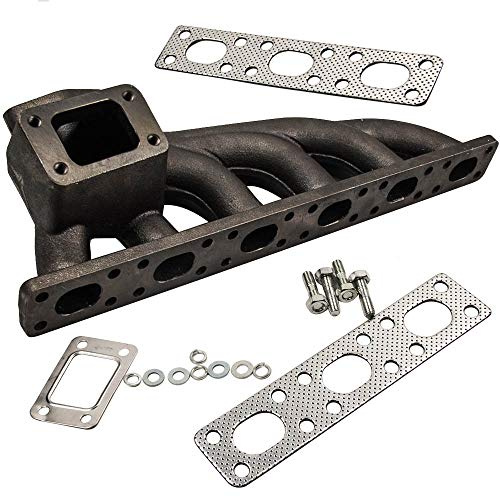 maXpeedingrods Turbo Abgaskrümmer Auspuffkrümmer für BMW 1991–1999 E36 2000–2006 E46 I6 T3 T4 für BMW M50 M52 6 Zylinder E34 520 525 E36 320 325 323 328 Z3 TOP