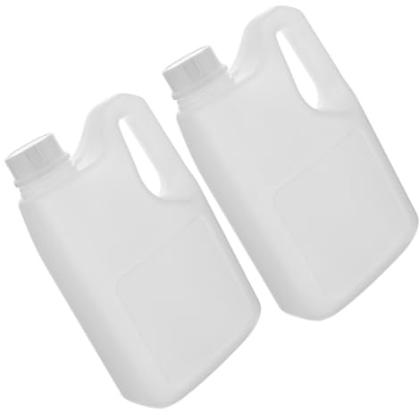 iplusmile Botellas Reutilizables Para Zumo 2l Con Asa De Plástico Transparentes Con Tapa Hermética Para Almacenar Líquidos Jarra De Agua Versátil Para Cocina y Bebidas 2 Unidades