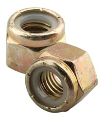 Grade 8 Coarse Lock Nuts 1/2-13 (25 Pack), 1/2″-13 Locknuts Yellow Zinc Finish Steel Nylon Insert Lock Nut