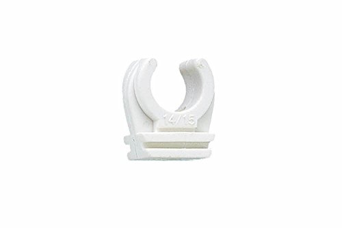 Index Fixing Systems LSABIN020 Nylon-Rohrclip AB-IN | für PVC-Rohr, Stahlrohr, Kupferrohr, halogenfrei, UV-beständig | Polyamid 6.6, Durchmesser 20 mm, Messing-Gewindehülse M6, 6 Stück