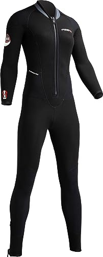 Cressi JLV497004 Endurance Lady All-In-One Traje monopieza sin Capucha en Neopreno de 5mm, Mujer, Negro, L/4
