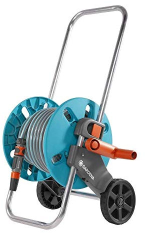 GARDENA Carro portamangueras Exclusivo Leroy MerlÝn Modelo de Plastico y ensamblado Incluye; 25m manguera