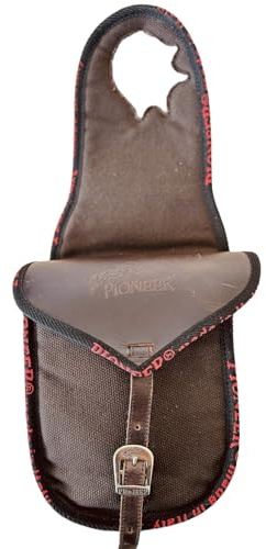 PIONEER Bisacce Cavallo - Borsa da Sella in Cuoio e Tessuto per Equitazione - Ideali per Trekking e Gite a Cavallo - Design Anteriore - Resistente e Confortevole - Marrone
