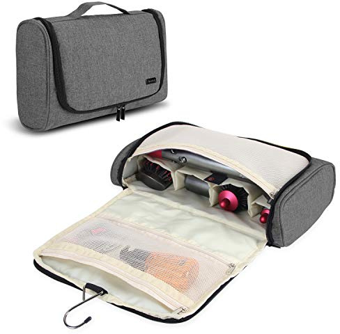 Teamoy Aufbewahrungstasche für Dyson Airwrap Styler und Lockenwickler Zubehör, tragbare Reisetasche, Hängetasche, Grau, grau, Style 1: Sac à suspendre