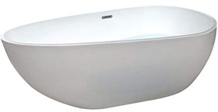 Modern Weiß Acryl Badewanne Eigenständige Freistehender Designer Bad,130 * 72 * 60cm