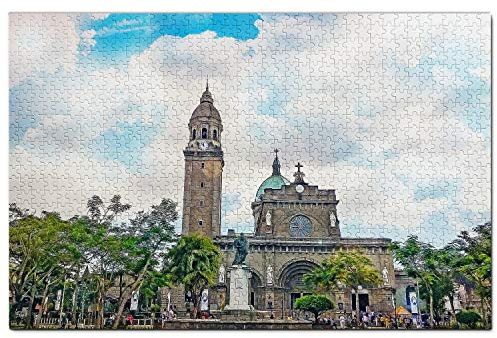 Philippines Intramuros Manille Puzzle 1000 Pièces Adultes Oeuvre de Jeu Voyage Souvenir Bois
