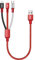 ASICEN Multi Cavo di Ricarica, [35cm] 3 in 1 Multiplo Cavetto con iP/Micro USB/Tipo C Nylon Intrecciato Cavo di Ricarica USB per Phone 15/14/13/12/Android Galaxy/Pixel/LG/Tablet/PS