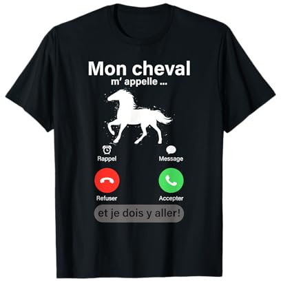 Humour Cheval Cadeau Homme Femme Enfant Equitation Tee T-Shirt