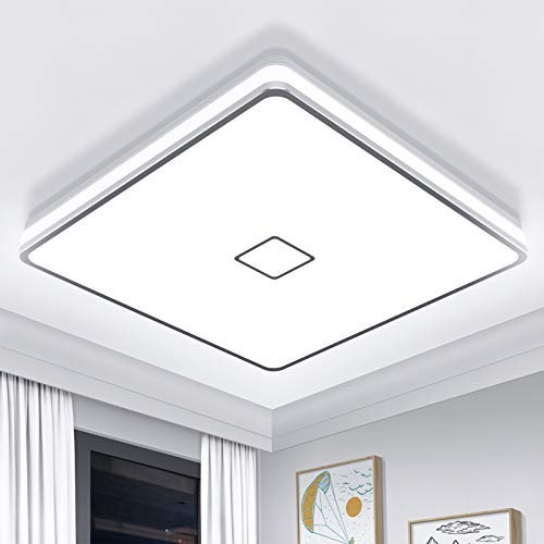 Airand Plafón LED 24W, estanco IP44, diámetro 32,5 cm, 2050 LM, 4000 K, para salón, dormitorio, habitación infantil, Blanca Fría