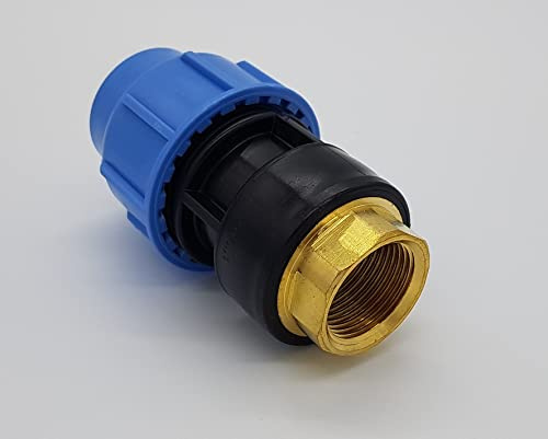 PP-Fitting Verschraubung 32mm x 1 IG Messing 16 bar DVGW Klemmverbinder Verschraubung PE-Rohr
