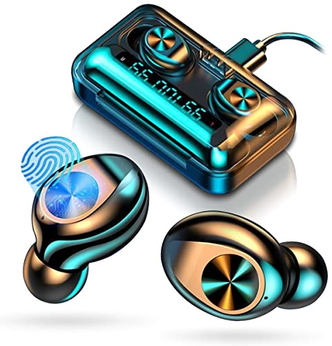 Bluetooth In Ear Kopfhörer In-Ear Kabellos kompatibel mit Huawei Smartphone Sport Ohrhörer In-Ear Kopfhörer mit Mikrofon Bluetooth ideal für Sport und Alltag, Smartphone:Huawei P50