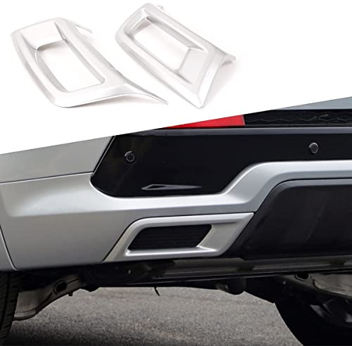 METYOUCAR ABS Plastic Exterior Accessories Exhaust Tailpipe Decoration Frame Cover Trims For LR Discovery Sport 2020 2021 2022 (Silver)