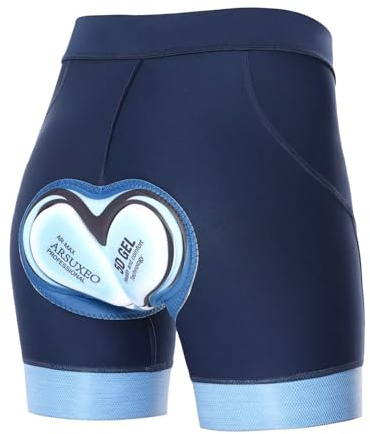 Sillictor Cycling Shorts Women 5D Gel Padded Cycle Shorts for Women Anti Chafing Mountain Bike Shorts Women Compression Biker Bicycle Shorts for Biking Riding Sweat Wicking Quick Dry,U010 Navy M