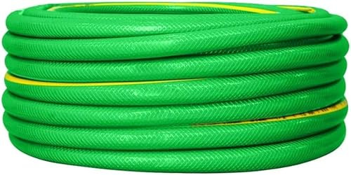 Reinforced Garden Hose | Radial Braided Multi-Purpose Kink Resistant Master Hose | 4 Layers Hose UV Protected Watering Hose for Gardens, Lawns and Other Watering Purposes (1/2 Inch 50M, Green)