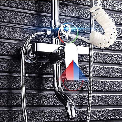 ILmira Juego de Ducha Productos de baño Pistola pulverizadora de Mano Boquilla descalcificadora Ducha Bidé Juego de Ducha de Cuatro velocidades Simple y práctico Auspicious Clouds