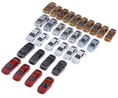 30 piezas pintadas modelo coches construcción tren diseño N escala 1:150