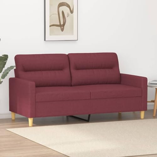 SECOLI Sofa 2 sitzer 2 sitzer Sofa 2er Sofa zweisitzer Sofa Sofas & couches kleines Sofa für jugendzimmer Sofa Wohnzimmer Couch 2 sitzer -Weinrot-Stoff-2-2sitzer:140cm