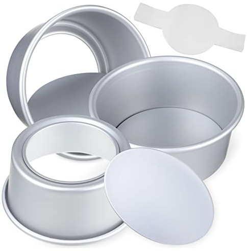OUSIKA 1 lot de parchemin for papier, fromage, ustensiles de cuisson, pizza, moule à tarte amovible antiadhésif et moules de cuisson sûrs for la maison, mini poêle individuelle, quiche, lave-vaisselle