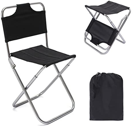 DRMEE Klappstuhl Angelstuhl Campingstuhl Ultraleichter Klappstuhl Für Den Außenbereich, Tragbare Rückenlehne, Angelhocker, Aluminium, Kunstskizzenbankstuhl Camping Stuhl