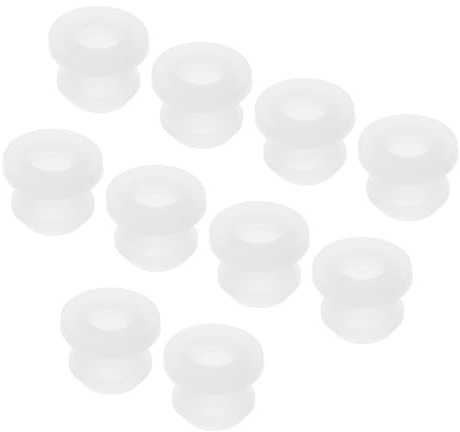 sourcing map 10Pcs Snap Rubber Grommet Hole Plug Mount Dia 9mm ID 6.2mm H 10mm Seal Anti-Scratch for Electrical Box Cable Pipe Transparent