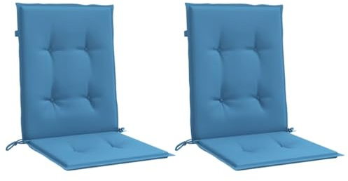 vidaXL Niedriglehner-Auflagen 2 STK. Melange Blau 100x50x4 cm Stoff