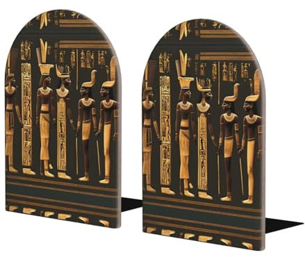 Antike Ägyptische Hieroglyphe Buche Bücherregal - Metallbasis, rutschfeste Schaumstoff-Polsterung, ideal für Bücher, noch mehr perfekte Bürobedarf und Geschenke