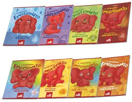 Pigna ,Confezione da 10 Maxi Quaderni Quid+ Emozionati, A4 21x29,7 cm, copertina effetto lucido (verniciata u.v.), Quadretti Senza Margine per Elementari, 72 pagine, Carta 100 gr, certificata FSC®