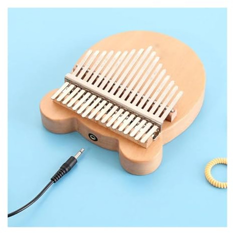 Kalimba Aus Massivholzplatte 17 Tonbox 21 Tasten Rundes Daumenklavier Tasteninstrumente Geschenk Für Erwachsene(17 Electric box)